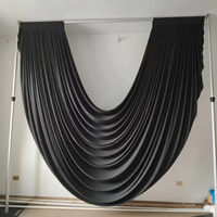 Voilage de fond de scène extensible 4 directions 190 g/m², draperie de luxe pour mariage, cantonnière 3x3m personnalisable en poly-spandex, guirlande occultante écologique