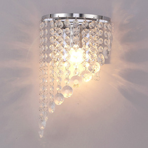 Applique da Parete in Acciaio Inox Stile Art Deco con Cristalli, Lampada <span class=keywords><strong>LED</strong></span> di Lusso Nordica per Soggiorno - Product Image 2