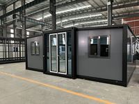 Maison préfabriquée de luxe en acier de 40 pieds, extensible et pliable, conteneur habitable personnalisé, maison préfabriquée de 20/30/40 pieds