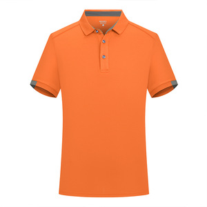 Promotional Polo Shirts Orange Quick Dry Sport Wear Short Sleeve Collared Custom Design - Product Image 2