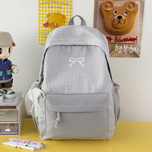 Cross-border 2026 new fresh high-appearance fashionable summer plaid lightweight large capacity versatile backpack - Product Image 5