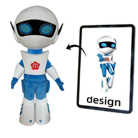 Costume de Mascotte Personnalisé Robot Loup en Peluche Super-héros de Dessin Animé pour Adulte, Tenue de Personnage sur Mesure pour Spectacles et Événements Promotionnels