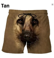 Nouveaux shorts d'été pour hommes à imprimé 3D visage d'animal amusant, motifs chien et éléphant, maillots de bain, shorts de plage pour les vacances