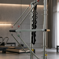 Reformer Pilates en bois de noyer avec demi-tournebroche, certifié CE, machine commerciale pour studio de Pilates de luxe