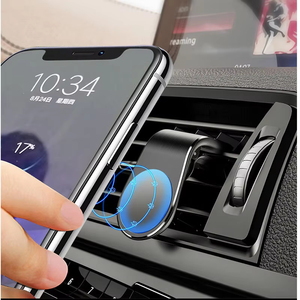 ที่วางโทรศัพท์แม่เหล็กในรถแบบคลิปติดช่องแอร์หมุนได้สำหรับโทรศัพท์ Xiaomi Red <span class=keywords><strong>Mi</strong></span> Samsung - Product Image 2