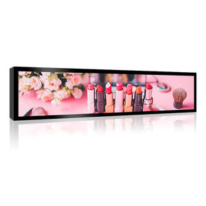 AirPort Subway Banner19 24 37 43 48 88 pulgadas alto brillo pantalla de publicidad ultra ancha tamaño personalizado pantalla <span class=keywords><strong>LCD</strong></span> de barra elástica - Product Image 1