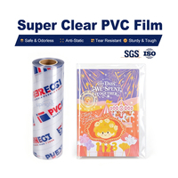 Approvisionnement direct d'usine de plastique PVC transparent mat de 0,07, 0,1 et 0,15 mm pour la reliure de livres et les couvertures de carnets.