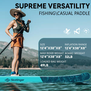 Skatinger OEM 釣り用SUP ドロップステッチ サーフィン インフレータブル スタンドアップパドルボード フィッシング パドルボード 魚釣り用サーフボード - Product Image 4