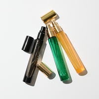 Flacon de parfum personnalisé en Zamak, col serti rond, bouchon en aluminium, pour marque de parfum de boutique, 10 ml, mini flacon vide avec vaporisateur.