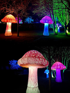 เห็ดเป่าลมขนาดยักษ์พร้อมไฟ LED สำหรับตกแต่งดอกไม้ในวันคริสต์มาส - Product Image 6