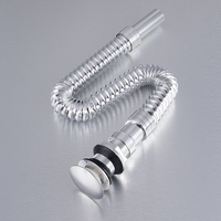 JOYHOO Siphon en S monobloc rétractable pour lavabo, évacuation d'eau pour lavabo de salle de bain, en plastique ABS, moderne