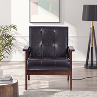 Fauteuil en cuir PU durable au design moderne pour salon, chambre, salle à manger et hôtel - Vente en gros de meubles de maison