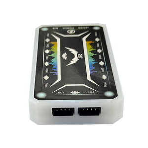 Qiuzaim từ xa không dây Sync <span class=keywords><strong>RGB</strong></span> chiếu sáng cho 6-pin người hâm mộ một cách độc lập kiểm soát lên đến 10 nhóm của LED & <span class=keywords><strong>RGB</strong></span> thiết bị trên một trung tâm - Product Image 3