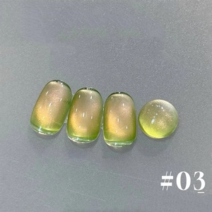 Série Fruits Colorés : Vernis Gel UV Effet Œil de Chat Français, Perles de Verre Transparentes Effet Glacé pour Nail Art Printemps-Été - Product Image 6
