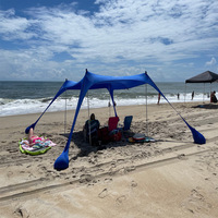 Abri solaire portable en lycra, imperméable, résistant à la pluie et au soleil, tente d'extérieur pour le camping et les voyages à la plage