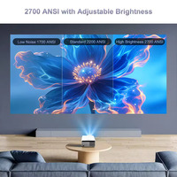 Projecteur portable intelligent Android Flixtone D9W Mini Pro 2700 ANSI Full HD 1080P compatible 4K, Wifi, vidéo, home cinéma, jeux