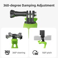 Support de caméra en silicone TELESIN 360, rotation à 360 degrés, fixation flexible pour Osmo Pocket 4 Go Pro Insta360 Ski Pole