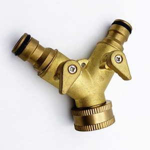 Divisor de agua tipo Y de latón, conectores de 1/2 pulgada para riego de jardín, adaptador de manguera duradero - Product Image 3