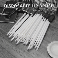 Brosses à lèvres jetables en plastique avec manche, applicateurs de rouge à lèvres brillant, bâtonnets nettoyants, brosses à lèvres et fards à paupières, outils de maquillage cosmétique
