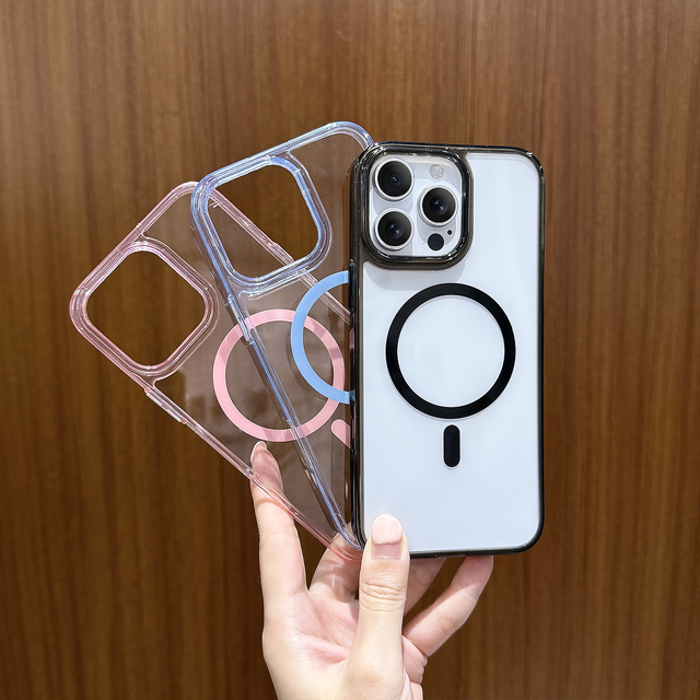 Clear iPhone Case for iPhone 17 Pro Max Transparent Magnetic Cover TPU PC Shockproof Anti-Yellowing Bulk Wholesale Phone Cases