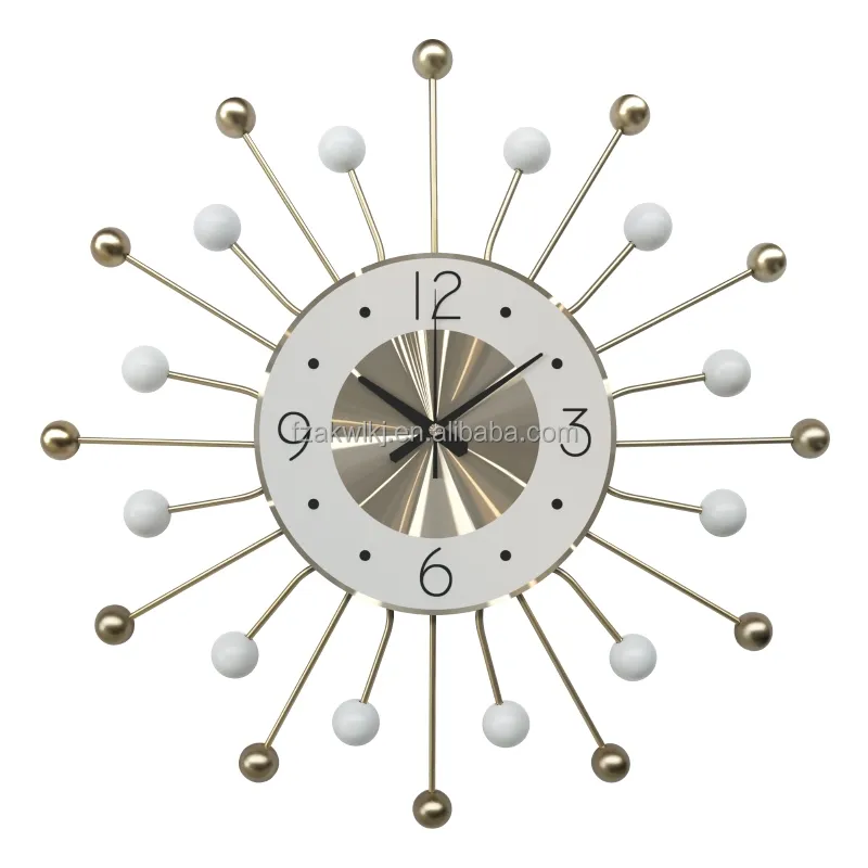 New Style Large Metal Luxury Home Decor Art Wall Clock Handmade Interior Decoration