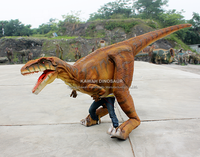 Costume de mascotte de costume de dinosaure animatronique de marche Traje De Dinosaurio