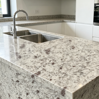 Dalle de granit blanc de l'Est de l'Asie (G655) poli, moderne et de qualité supérieure, découpée sur mesure, durable pour cuisine, salle de bain et extérieur.
