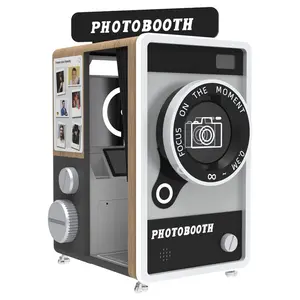 Funspace Bajo costo hacer rápido autoservicio pantalla táctil Espejo con impresora DNP Photo Booth máquina expendedora