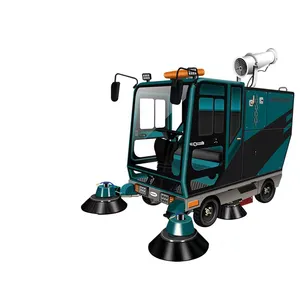 Five brush municipal road cleaning large electric sanitation sweeper sweeper industrial workshop factory special sweeper