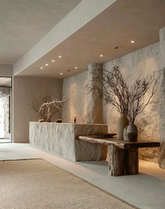 Panneau en pierre souple Wabi Sabi, texture naturelle, esthétique pour salon zen et murs de maison de thé, rénovation de façade extérieure - Product Image 1