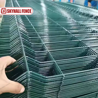 Vente en gros en usine clôture métallique soudée en V enduit de poudre clôture grillagée de sécurité pour la construction et les projets civils