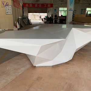 बेस्स्मट रिसेप्शन डेस्क सफेद हीरा डिजाइन स्टाइलिश रिसेप्शन काउंटर डेस्क - Product Image 5