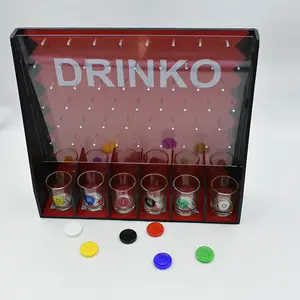 Jogo de bar drop it e jogo de bebidas com 6 copos, mesa de casaquinho para adultos