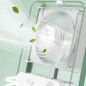 Ventilateur humidificateur 2-en-1 portable, rafraîchisseur d'air pour la maison et le bureau, unité multifonctionnelle à main, trois vitesses de vent, sur batterie - Meilleures ventes - Product Image 5