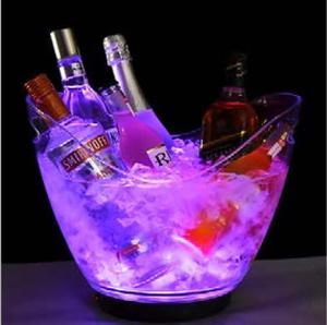 KHÁCH SẠN Led Acrylic <span class=keywords><strong>Ice</strong></span> Bucket Nước Giải Khát Tub Acrylic Nhựa Đồ Uống Container Biểu Tượng Tùy Chỉnh Rượu Bia Champagne Bucket Đối Với Câu Lạc Bộ Đảng - Product Image 1