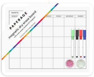 Tableau blanc calendrier magnétique en verre trempé sans cadre de grand format avec système de planification de bureau à montage mural de taille personnalisée - Product Image 2