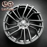 Rines de Auto Forjados en Negro Brillante con Diseño de Múltiples Radios, Personalizados con PCD ET, Cóncavos Profundos, para BMW, Audi, Benz