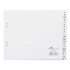 DURABLE - 6100-02 Séparateur A4 20 touches A-Z cavalierini pré-imprimé avec index partiel en PPL, blanc - Product Image 1