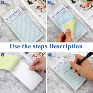 สมุด<span class=keywords><strong>เช็ค</strong></span>คู่สำหรับพนักงานเสิร์ฟ, สมุดบันทึกสำหรับพนักงานรับออเดอร์อาหารในร้านอาหาร - Product Image 5