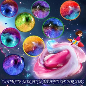 JITENG Slime de Cristal Efecto Cielo Estrellado, Tarro Pequeño Colorido, Slime de Colores Mezclados, Pegamento Espumoso, Fabricante de Slime, Bolsas de Regalo al por Mayor - Product Image 3