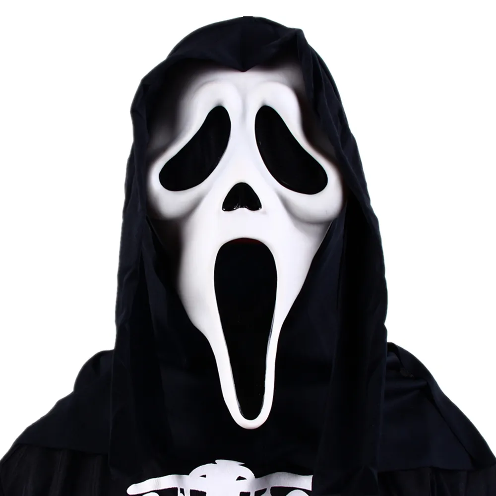 Fitspi Scream Latex Mask Horror Movie Scary Mens Face Evil Halloween Party Cosplay Costume Props