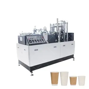 Automatic High Speed Paper Cup Making Machine With Online Handle Applicator/Fixing