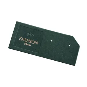 Luxury green earring card hole punch custom earring cards with logo