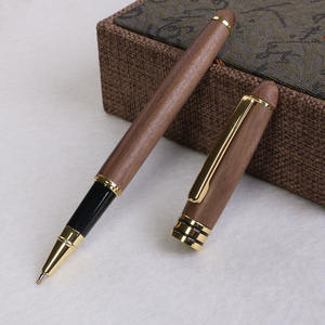 Coffret de stylo en noyer noir unique, coffret de rangement pour stylo en bois, design en spirale, emballage en boîte, cadeau d'affaires - Product Image 2