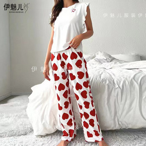 Conjunto de Pijama y Ropa de Estar por Casa para Mujer, Estilo Europeo y Americano, Sexy, Casual y Cómodo, Novedad 2025 - Product Image 4
