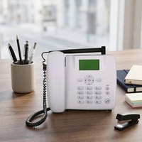 Téléphone fixe sans fil GSM pour la maison et le bureau, téléphone fixe pour personnes âgées avec radio FM, cartes SIM et câbles pour une utilisation à domicile