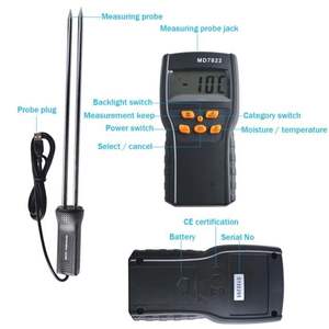 Fournisseur direct d'usine MD7822, humidimètre numérique pour céréales avec sonde ultra-longue, détecteur d'humidité - Product Image 2