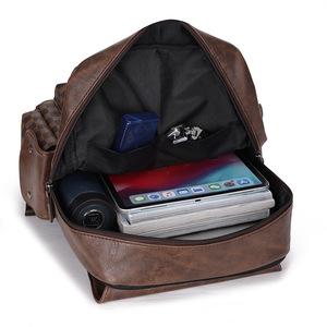 Mochila a cuadros para hombre Lanchi, para portátil de 14 pulgadas, para viajes de negocios, uso diario informal - Product Image 3