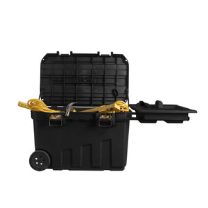 Boîte à outils à roulettes 109 litres avec couvercle et plateau latéral pour le rangement et le transport - Product Image 1