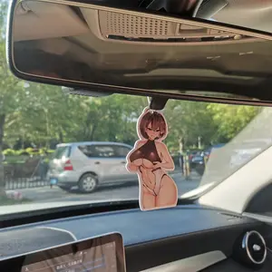 Yeni tasarlanmış en çok satan özel seksi kadın kağıt asılı araba hava spreyi